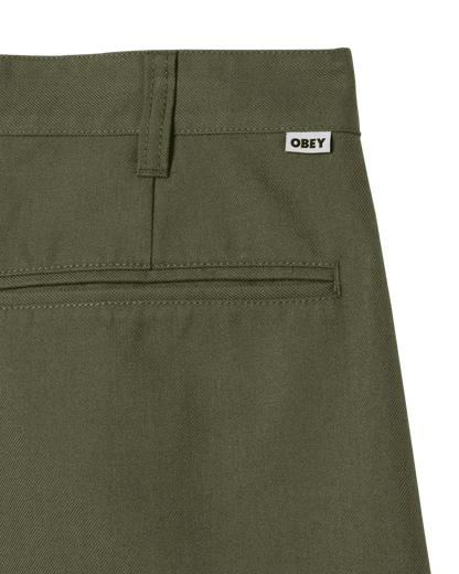 Obey - Dean Pleated Short - Tea leaf - Pantalons et Shorts - 172100101TLF29