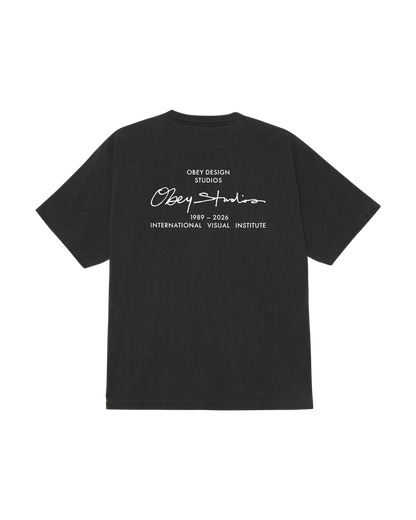 Obey - Institute Pigment T-shirt - Pigment dusty black - T-shirts - 167924325DBAS