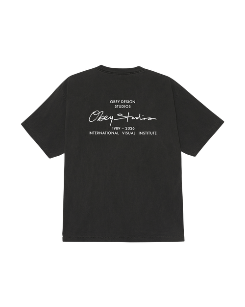 Obey - Institute Pigment T-shirt - Pigment dusty black - T-shirts - 167924325DBAS