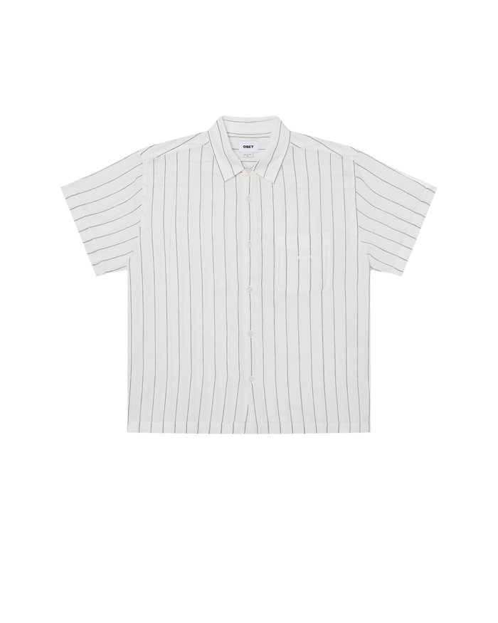 Obey - Joe Woven SS Shirt - White multi - Chemises - 181210458WTML