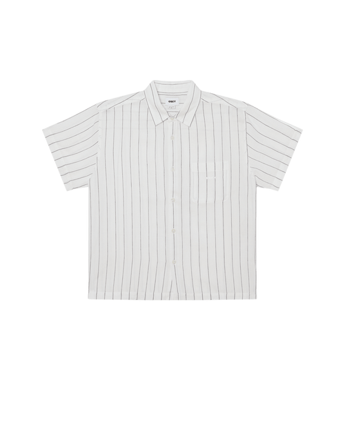 Obey - Joe Woven SS Shirt - White multi - Chemises - 181210458WTML