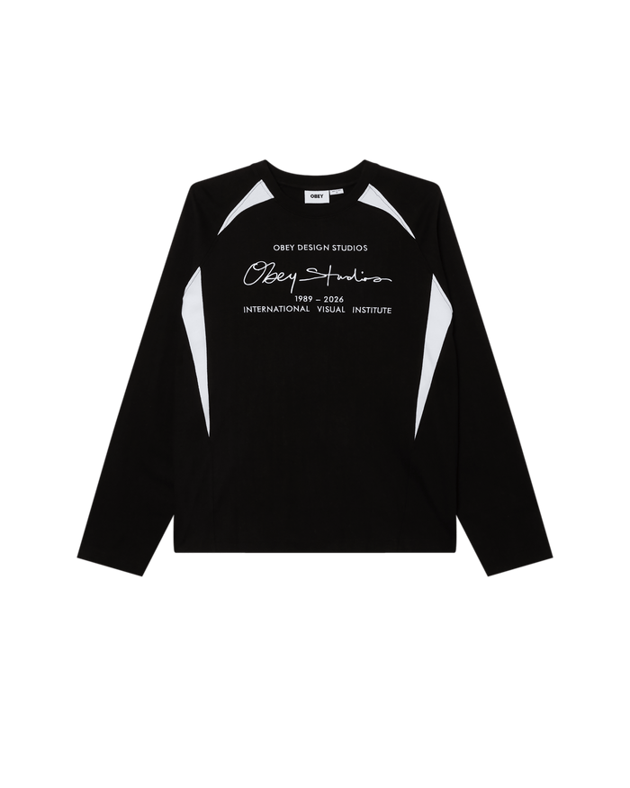 Obey - League Shirt Ls - Black multi - T-shirts - 131030145BKMS