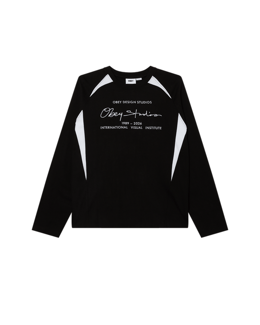 Obey - League Shirt Ls - Black multi - T-shirts - 131030145BKMS