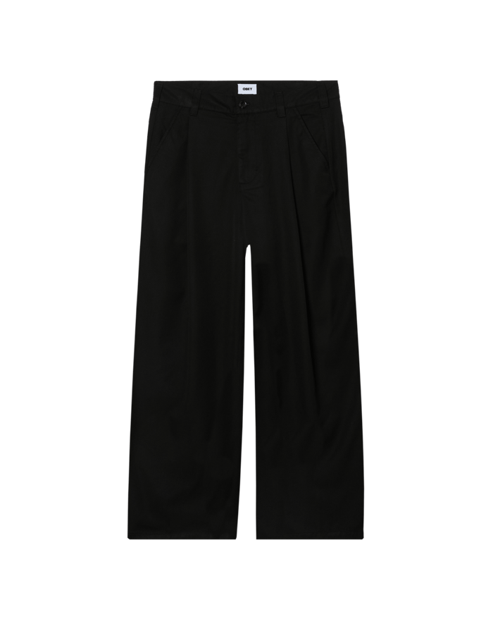 Obey - Otis Pleated Pant - Black - Pantalons et Shorts - 142020270BLK28