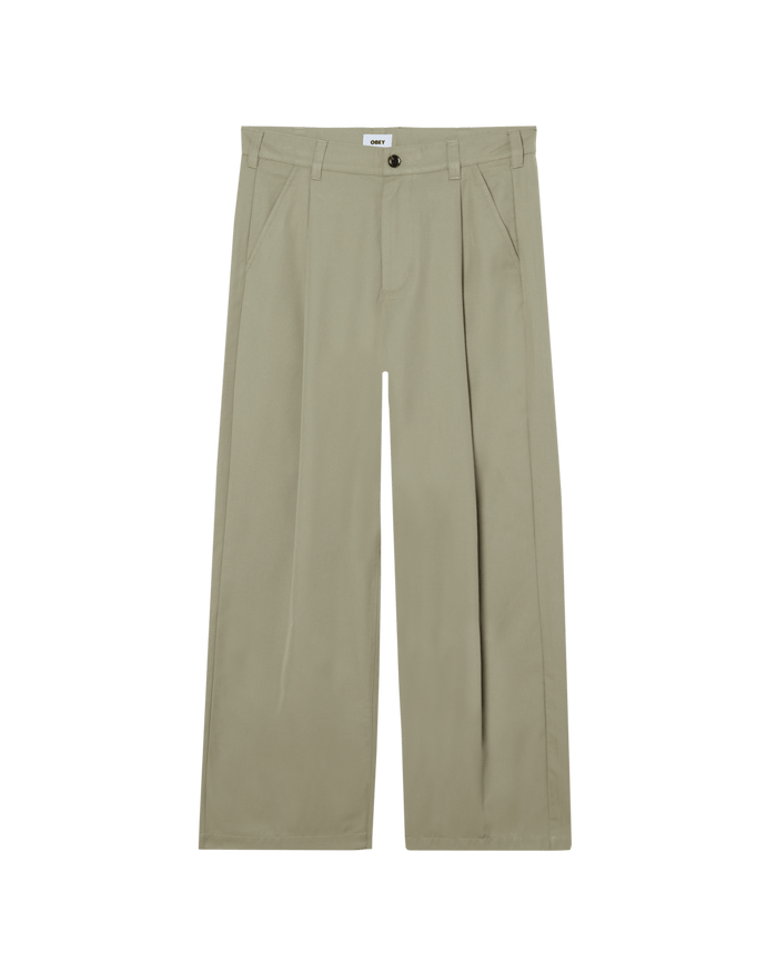 Obey - Otis Pleated Pant - Dried sage - Pantalons et Shorts - 142020270DSG29