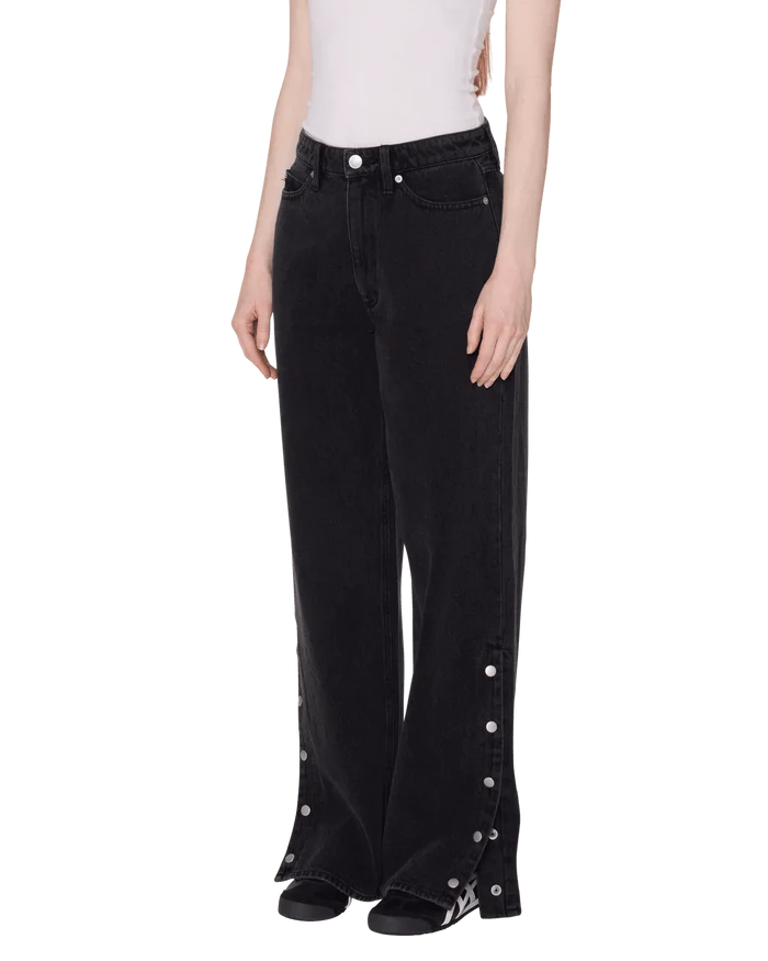 Obey - Penelope Side Snap Denim - Faded black - Jupes et Pantalons - 242010066FBL26