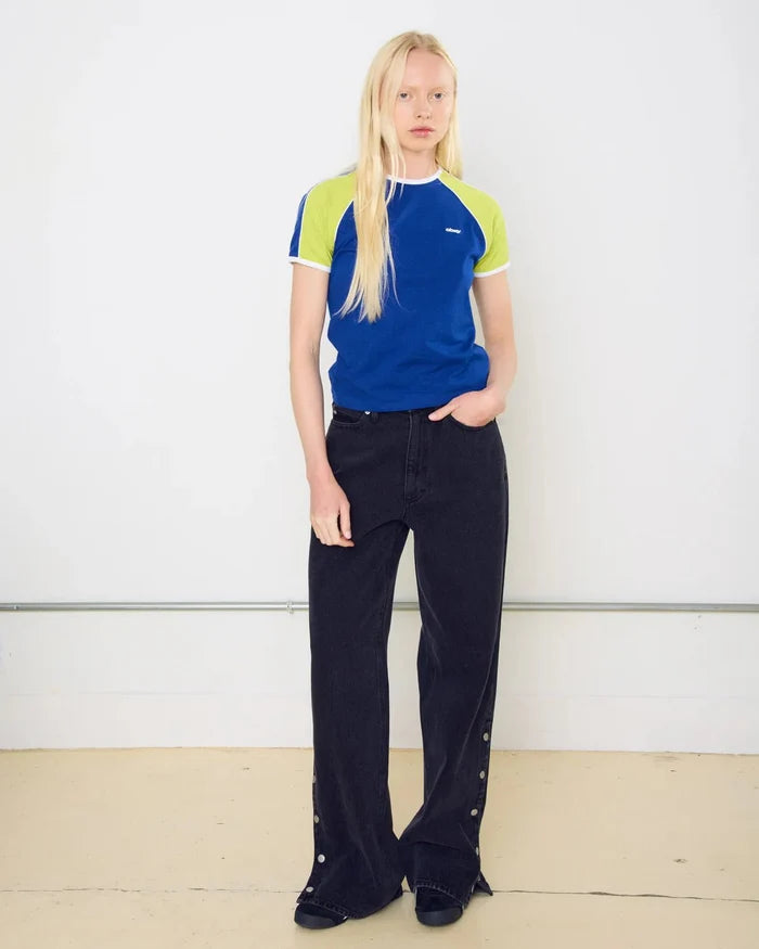 Obey - Penelope Side Snap Denim - Faded black - Jupes et Pantalons - 242010066FBL26