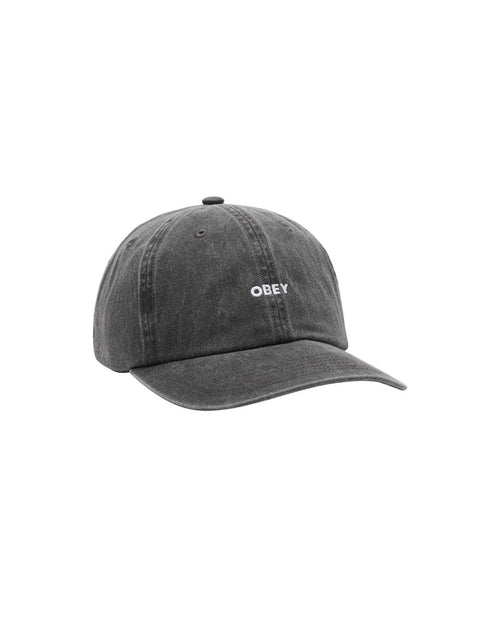 Obey - Pigment Bold 6 Panel Strapback - Pigment black - Accessoires - 100580418BLKO/S