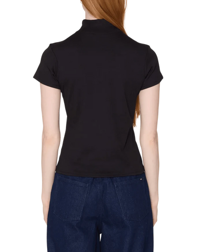 Obey - Relay Mock Neck SS - Black - Tops - 231080164BLKM
