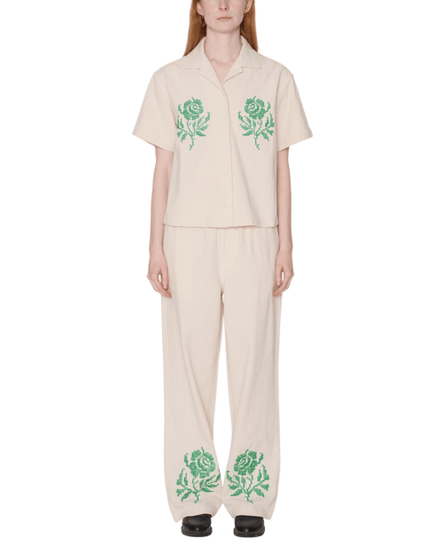 Obey - Roses Embellished SS Shirt - Natural - Tops - 281210124NATS