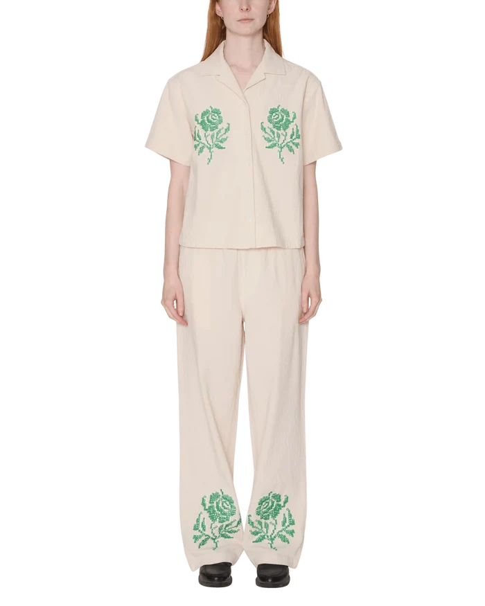 Obey - Roses Embellished SS Shirt - Natural - Tops - 281210124NATS