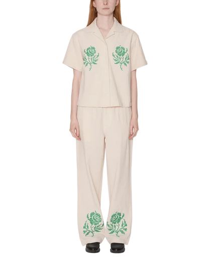 Obey - Roses Embellished SS Shirt - Natural - Tops - 281210124NATS