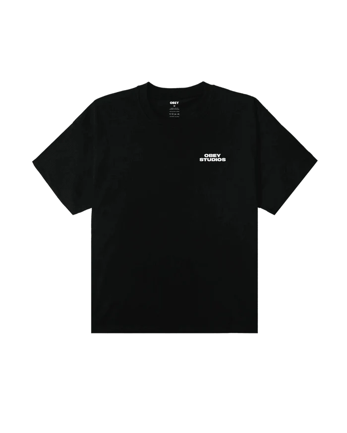 Obey - Sky Face Heavyweight T-shirt - Black - T-shirts - 168024320BLKS