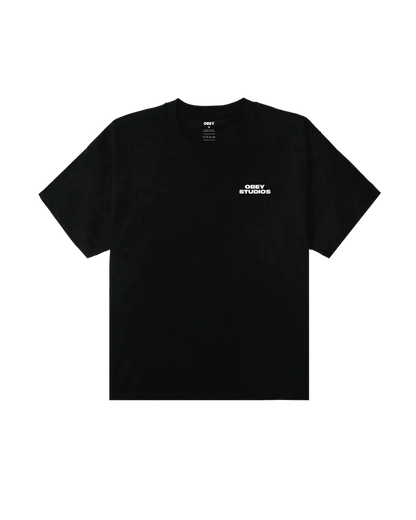 Obey - Sky Face Heavyweight T-shirt - Black - T-shirts - 168024320BLKS