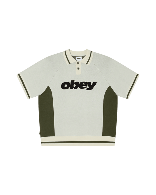 Obey - Sport Polo Sweater - Unbleached multi - T-shirts - 151000125UBLS