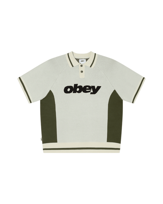 Obey - Sport Polo Sweater - Unbleached multi - T-shirts - 151000125UBLS