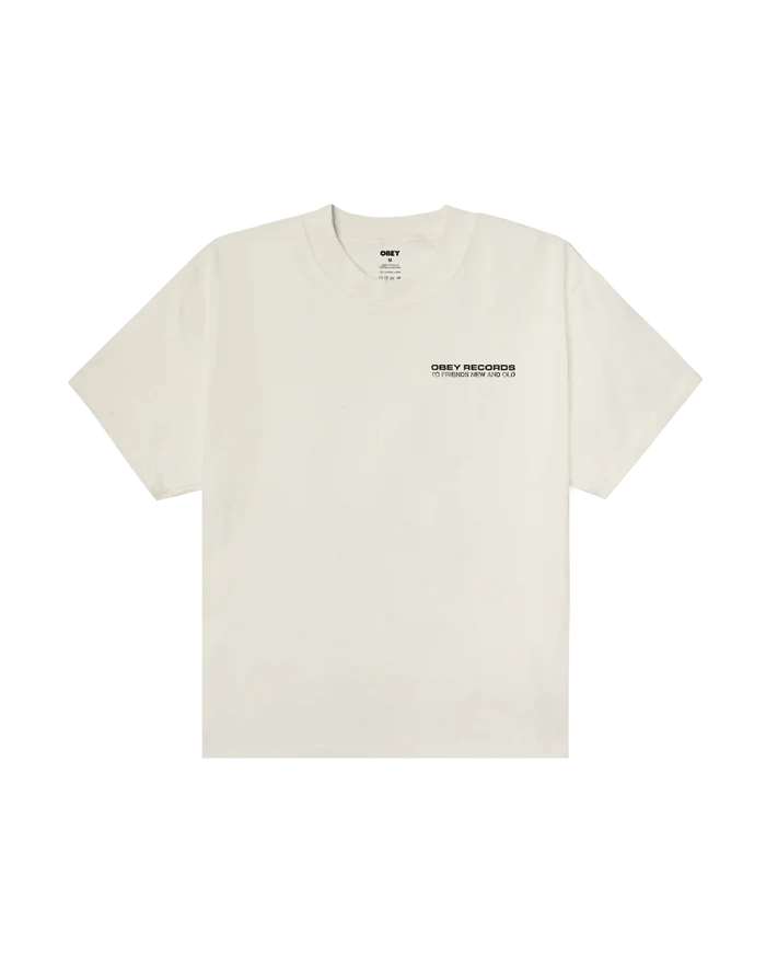 Obey - To New Friends And Old Heavyweight T-shirt - Vintage white - T-shirts - 168024360VWHS