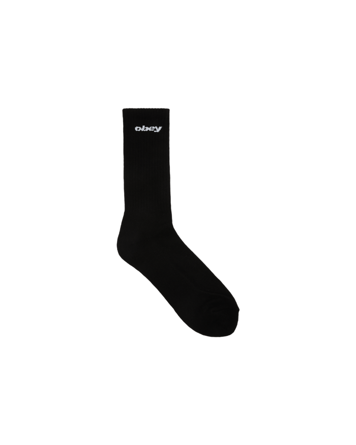 Obey Sports Logo Socks - Black - Accessoires - 100260197BLKO/S