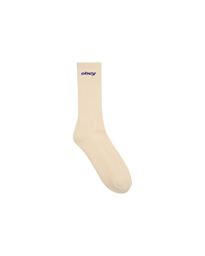 Obey Sports Logo Socks - Unbleached - Accessoires - 100260197UBLO/S