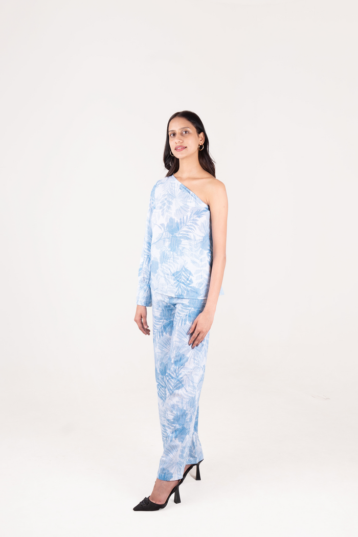 Off Shoulder Printed Cotton Co-ord Set