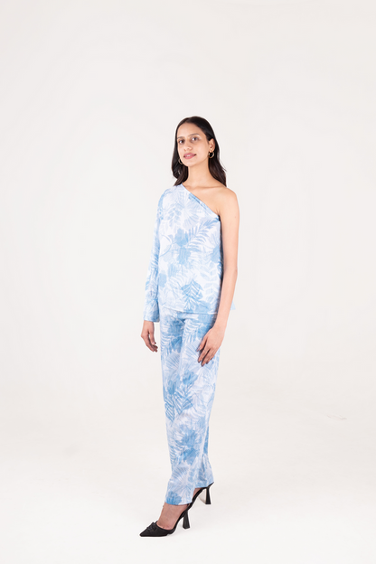 Off Shoulder Printed Cotton Co-ord Set