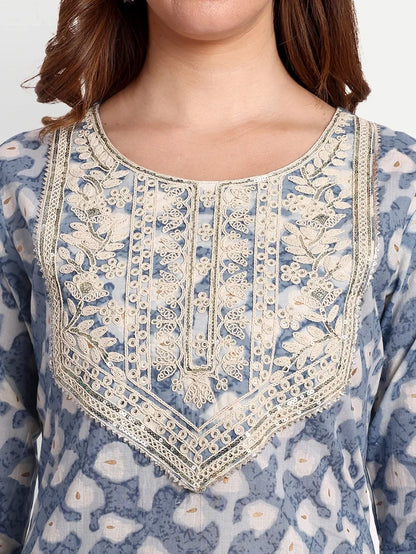 Pure Cotton Printed Kurta Set