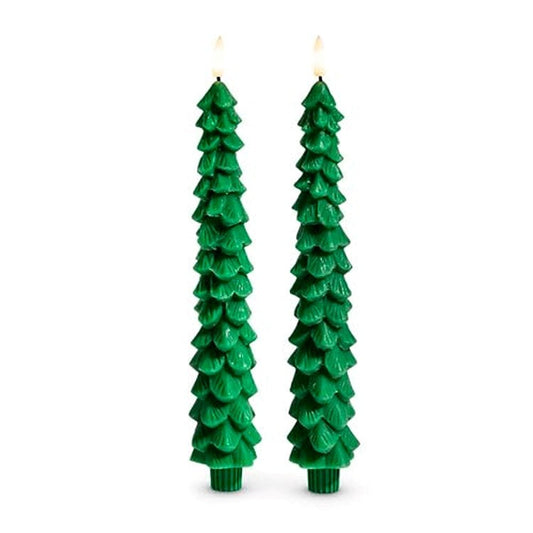 10.5" Green Tree Taper Candles