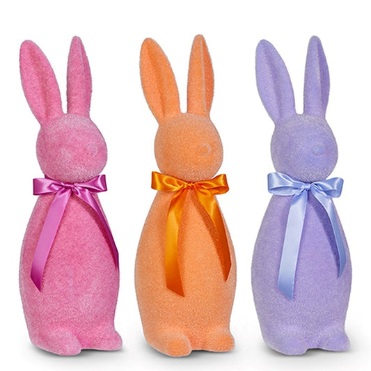 18.5" Sherbet Flocked Bunny