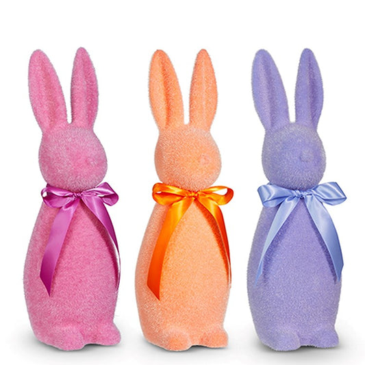 16" Sherbet Flocked Bunny