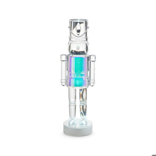 12" Lighted Colorful Glitter Transparent Acrylic Soldier