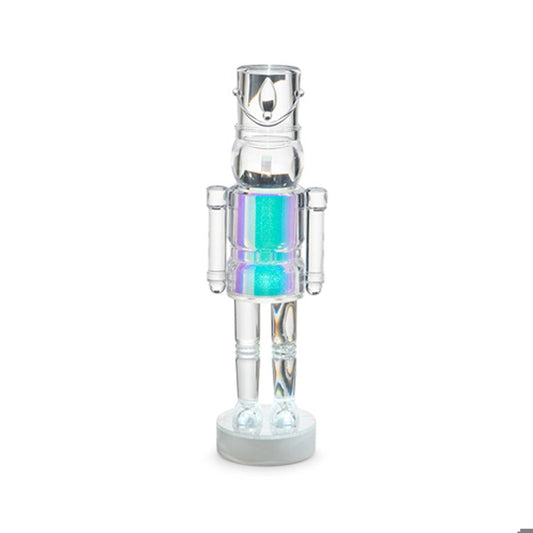 12" Lighted Colorful Glitter Transparent Acrylic Soldier