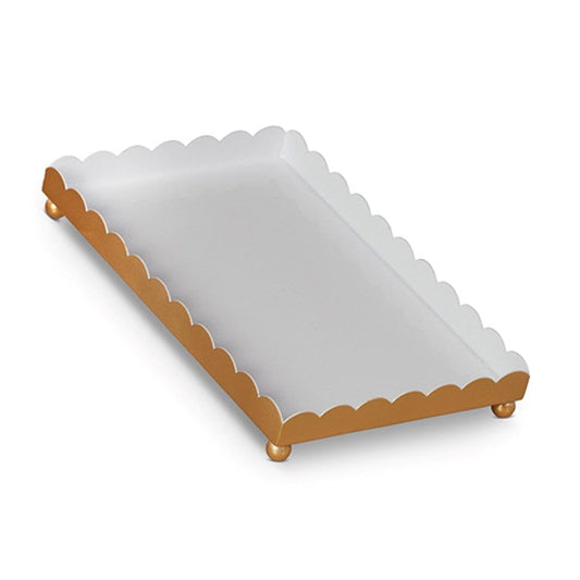 14" Metal Scalloped Tray