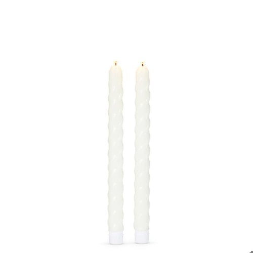 11.5" Ivory Twist Taper Candles