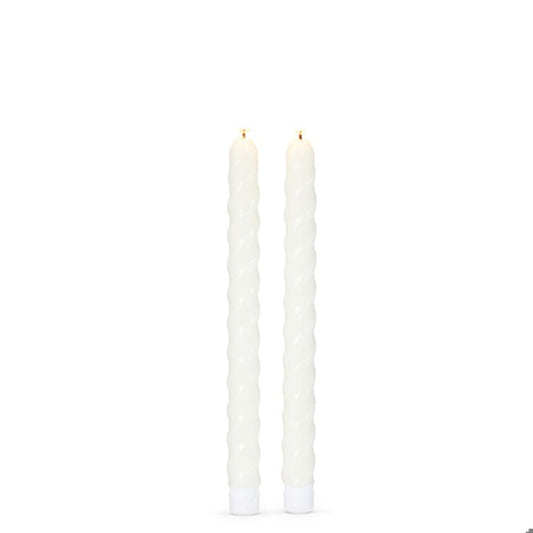 11.5" Ivory Twist Taper Candles