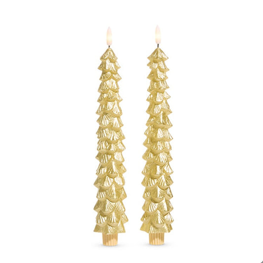 10.5" Gold Tree Taper Candles