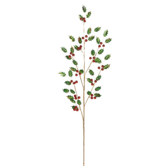 30" Jeweled Holly Spray