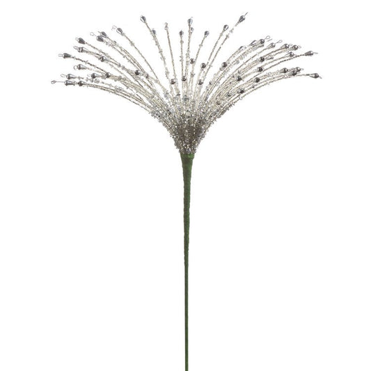 15" Silver Beaded Pick
