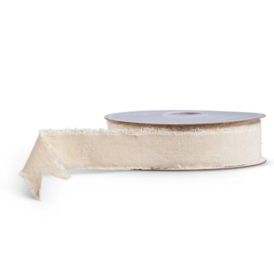 1.5 x 10 Yds Ivory Velvet Ribbon