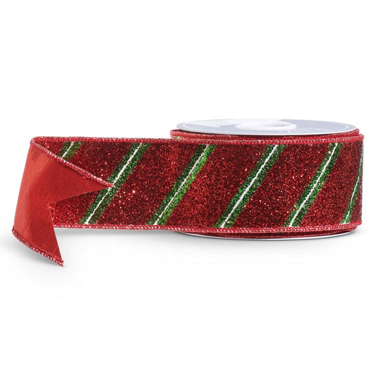 2.5 x 10 Yds Striped Ribbon