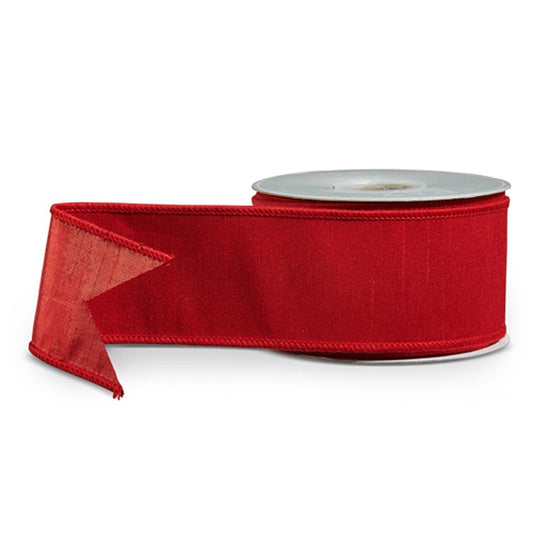 2.5" X 10 Yds Red Wired Ribbon