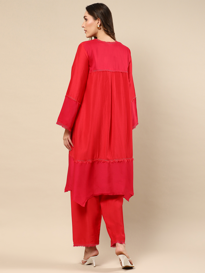 Red Color Potli Kurta Set
