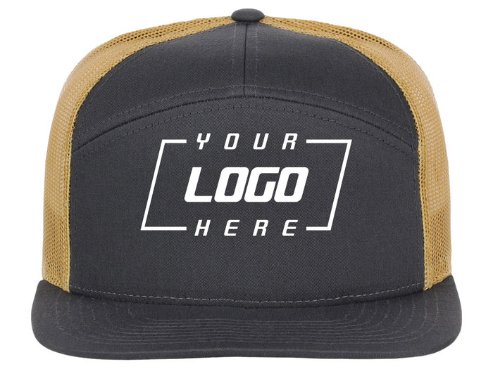 Richardson 168 7 Panel Trucker - Charcoal/Gold