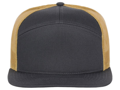 Richardson 168 7 Panel Trucker - Charcoal/Gold