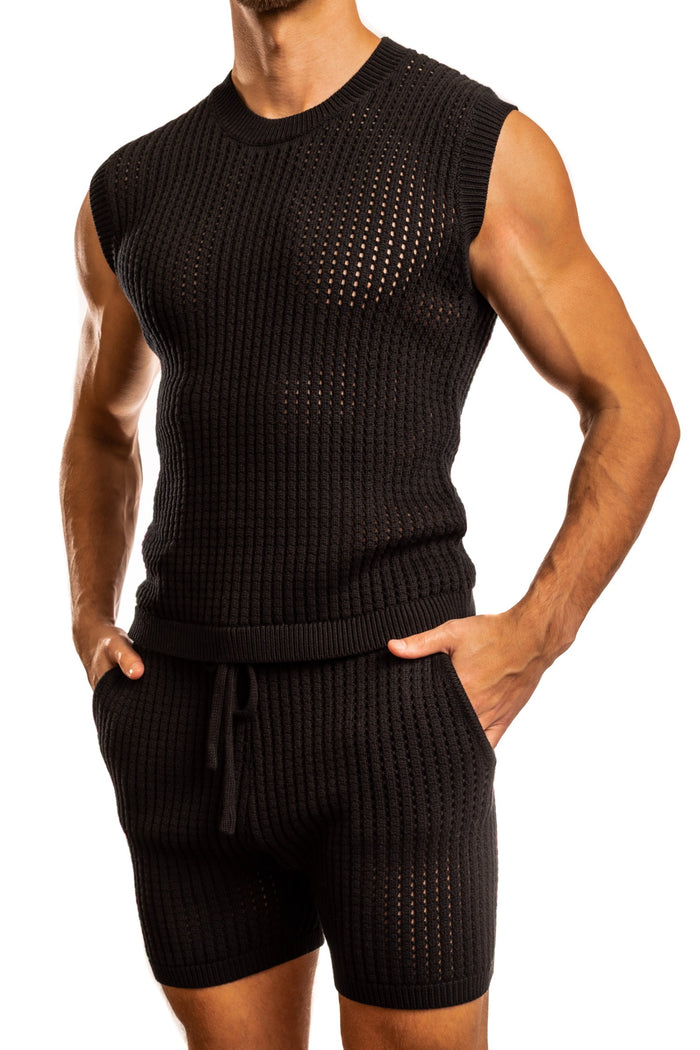 Roddy Crochet Knit Tank Top