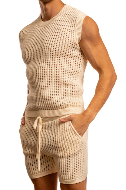 Roddy Crochet Knit Tank Top