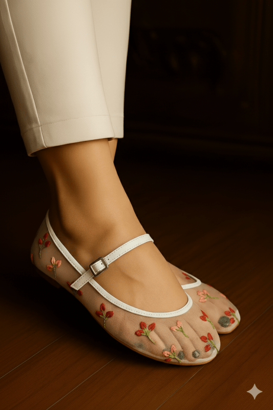 Rose Whisper Net Pumps