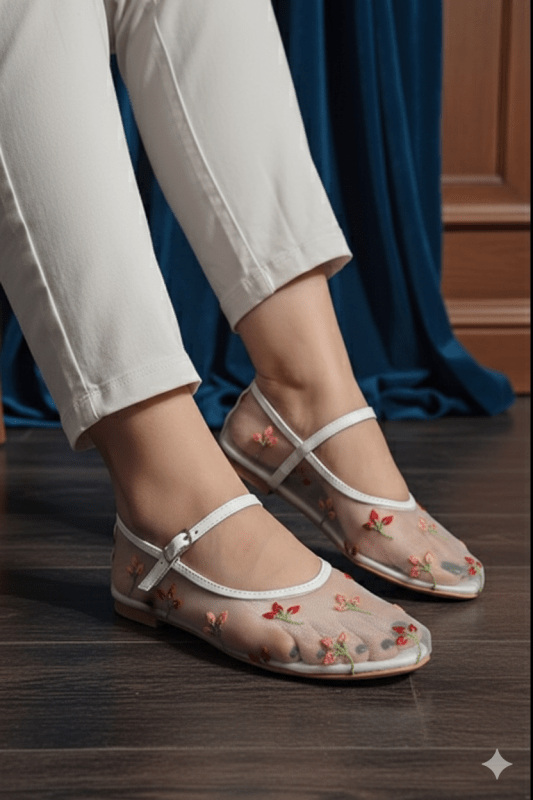 Rose Whisper Net Pumps