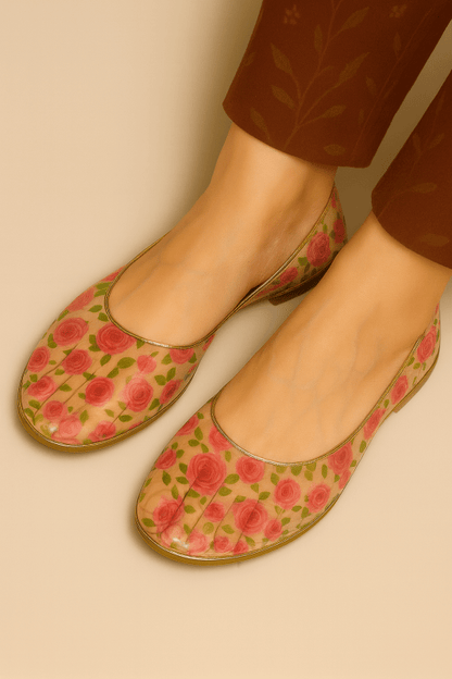 Rosette Garden Transparent Pumps