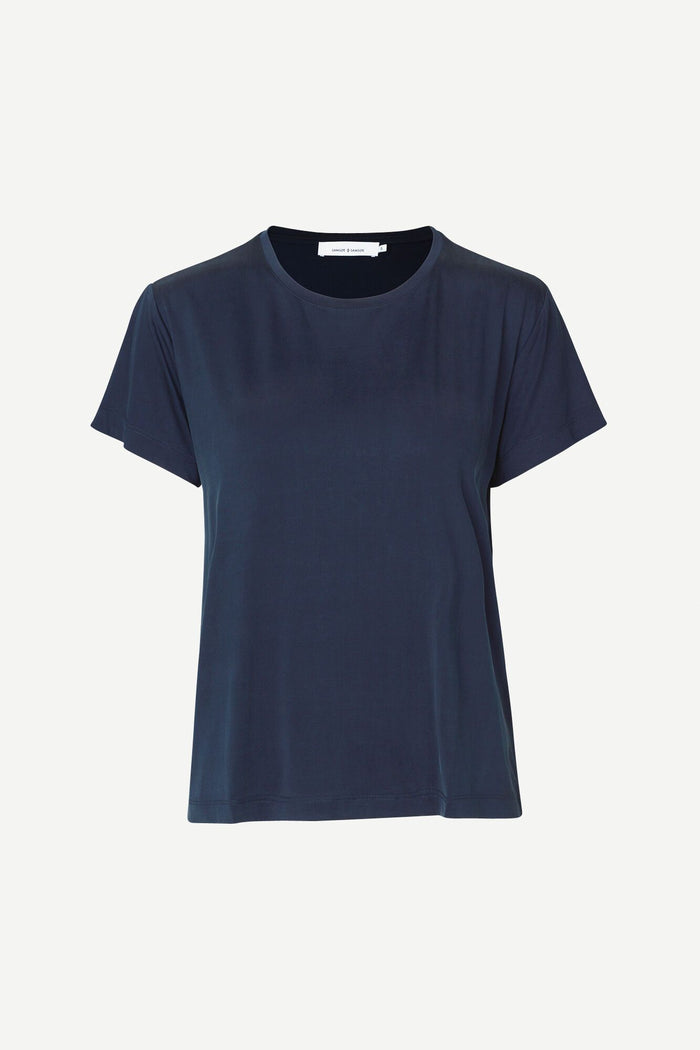 Samsoe Samsoe Femme- Siff Tee Dark Sapphire-Tops-
