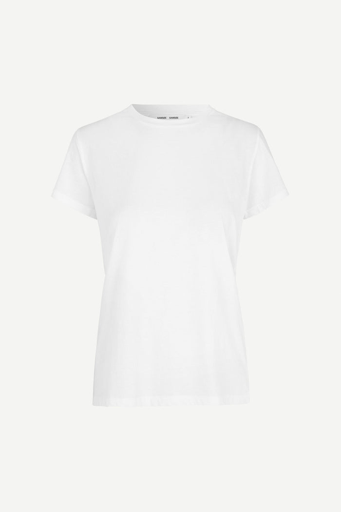 Samsoe Samsoe Femme- Solly Tee 205 Solid T-shirt White-Tops-205
